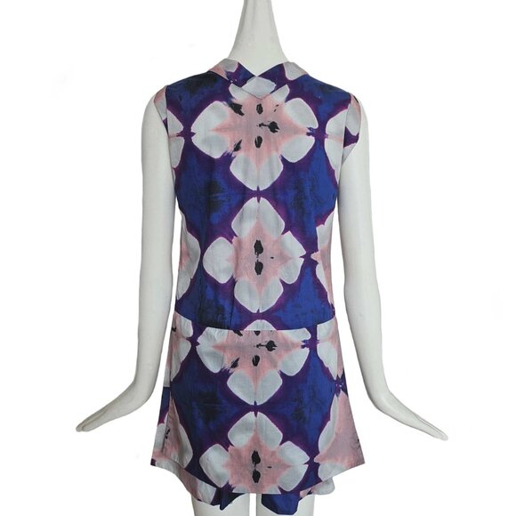 MARNI BLUE/PURPLE/GRAY COTTON DRESS (38) - Picture 6 of 9